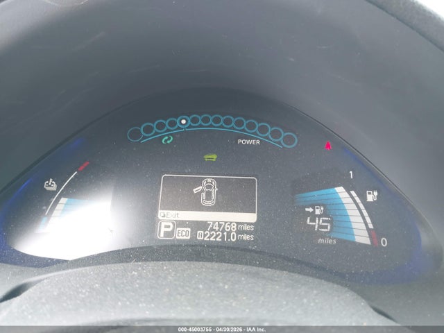 45003755 :رقم المزاد ، 1N4AZ0CP1DC418662 vin ، 2013 Nissan Leaf S مزاد بيع