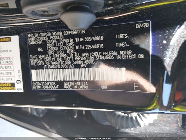 Продаж на аукціоні авто 2020 Lexus Nx 300 F Sport, vin: JTJSARDZ4L2236160, номер лоту: 45003831