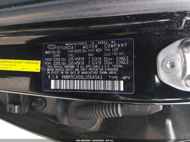 Hyundai Kona Ultimate 2020 KM8K5CA58LU564543 Image 9