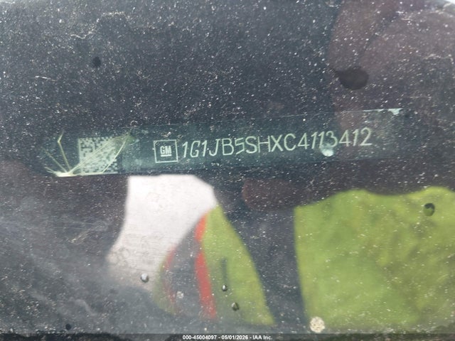 2012 Chevrolet Sonic 1ls მანქანა იყიდება აუქციონზე, vin: 1G1JB5SHXC4113412, აუქციონის ნომერი: 45004097