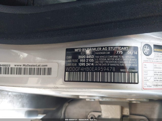2014 Mercedes-benz C 250 Luxury/sport მანქანა იყიდება აუქციონზე, vin: WDDGF4HB0EA959478, აუქციონის ნომერი: 45004131