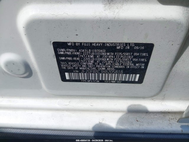 Продажа на аукционе авто 2017 Subaru Crosstrek 2.0i Premium, vin: JF2GPABC3H8205818, номер лота: 45004138