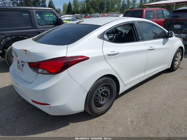 2016 Hyundai Elantra Se მანქანა იყიდება აუქციონზე, vin: 5NPDH4AE7GH761195, აუქციონის ნომერი: 45004314