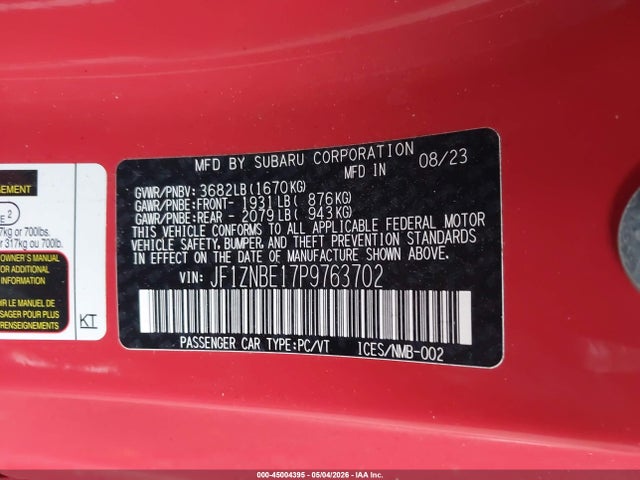 Toyota Gr86 Premium 2023 JF1ZNBE17P9763702 Image 9