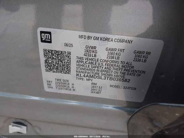 45004444 :رقم المزاد ، KL4AMDSL3TB036582 vin ، 2026 Buick Encore Gx Sport Touring Fwd مزاد بيع