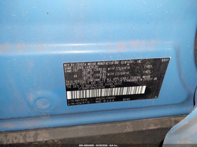 4T3B6RFV9MU030548 Toyota Rav4 Hybrid Xle Premium