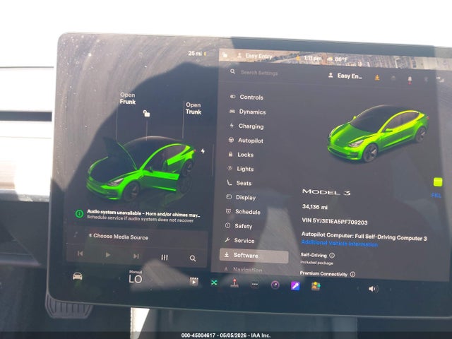 Auction sale of the 2023 Tesla Model 3 Rear-wheel Drive, vin: 5YJ3E1EA5PF709203, lot number: 45004617