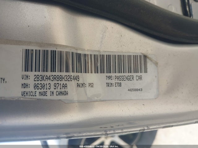 Продаж на аукціоні авто 2008 Dodge Charger, vin: 2B3KA43R88H326449, номер лоту: 45004632