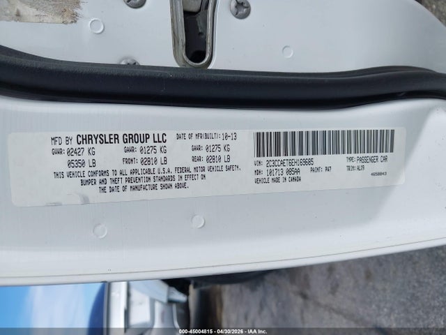 Aukcja sprzedaży 2014 Chrysler 300c, vin: 2C3CCAET6EH169685, numer aukcji: 45004815