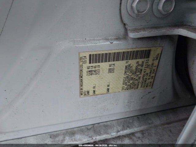 2014 Nissan Maxima 3.5 Sv მანქანა იყიდება აუქციონზე, vin: 1N4AA5AP9EC471151, აუქციონის ნომერი: 45004851