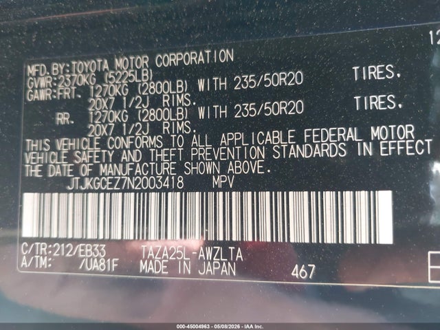 Продажа на аукционе авто 2022 Lexus Nx 350 F Sport Handling, vin: JTJKGCEZ7N2003418, номер лота: 45004963