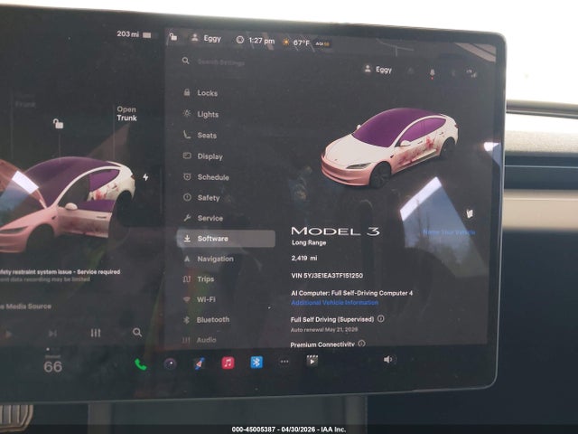5YJ3E1EA3TF151250 Tesla Model 3 Premium Rear-wheel Drive/rear-wheel Drive