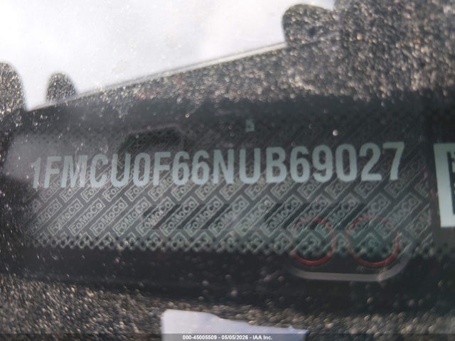 2022 Ford Escape S მანქანა იყიდება აუქციონზე, vin: 1FMCU0F66NUB69027, აუქციონის ნომერი: 45005509