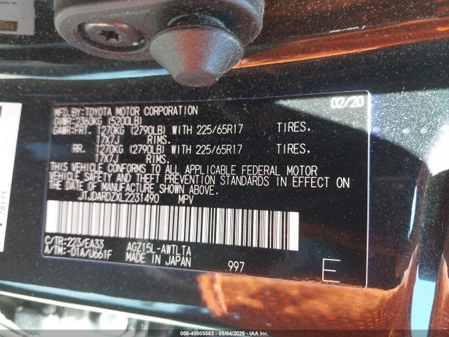 Продажа на аукционе авто 2020 Lexus Nx 300, vin: JTJDARDZXL2231490, номер лота: 45005563