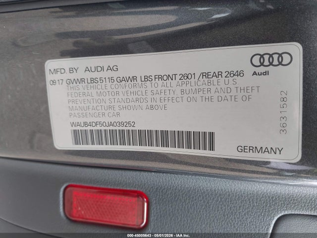 Продажа на аукционе авто 2018 Audi S5 3.0t Premium Plus, vin: WAUB4DF50JA039252, номер лота: 45005643