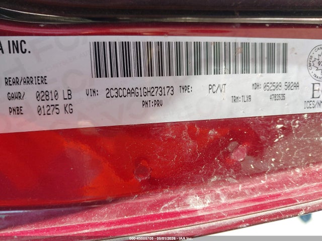 45005705 :رقم المزاد ، 2C3CCAAG1GH273173 vin ، 2016 Chrysler 300 Touring مزاد بيع