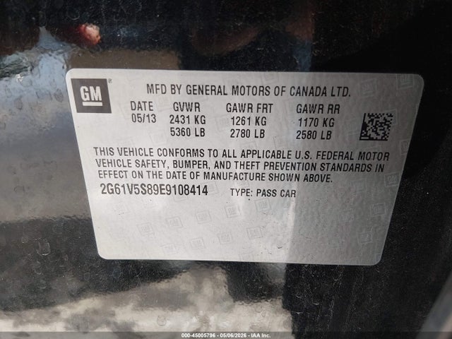 Продаж на аукціоні авто 2014 Cadillac Xts Vsport Premium, vin: 2G61V5S89E9108414, номер лоту: 45005796