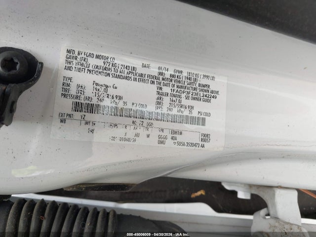 Продажа на аукционе авто 2014 Ford Focus Se, vin: 1FADP3F23EL242249, номер лота: 45006009