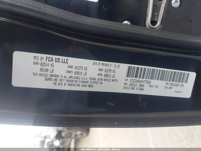 2015 Dodge Charger Se მანქანა იყიდება აუქციონზე, vin: 2C3CDXBG0FH775833, აუქციონის ნომერი: 45006111