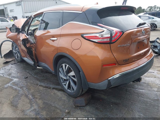 2015 Nissan Murano Platinum მანქანა იყიდება აუქციონზე, vin: 5N1AZ2MG5FN235269, აუქციონის ნომერი: 45006160