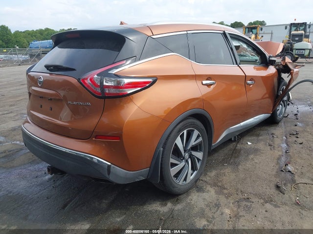 2015 Nissan Murano Platinum მანქანა იყიდება აუქციონზე, vin: 5N1AZ2MG5FN235269, აუქციონის ნომერი: 45006160