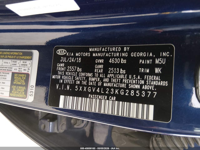 5XXGV4L23KG285377 KIA Optima Sx Turbo