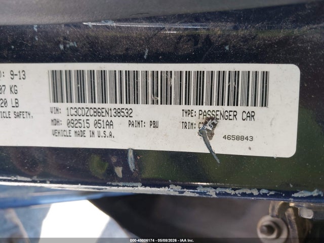 Продажа на аукционе авто 2014 Dodge Avenger Sxt, vin: 1C3CDZCB6EN138532, номер лота: 45006174
