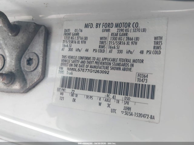 Ford Transit Connect Xl 2016 NM0LS7E77G1263092 Image 9