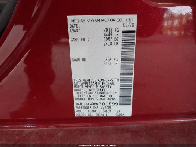 Nissan Altima Platinum Intelligent Awd 2021 1N4BL4FW0MN301899 Image 9
