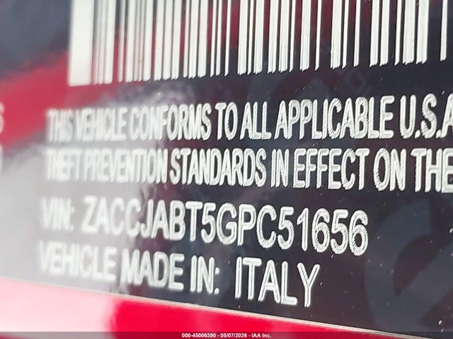 ZACCJABT5GPC51656 Jeep Renegade Latitude