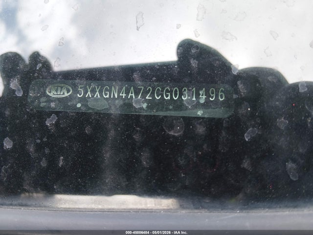 2012 Kia Optima Ex მანქანა იყიდება აუქციონზე, vin: 5XXGN4A72CG031496, აუქციონის ნომერი: 45006484