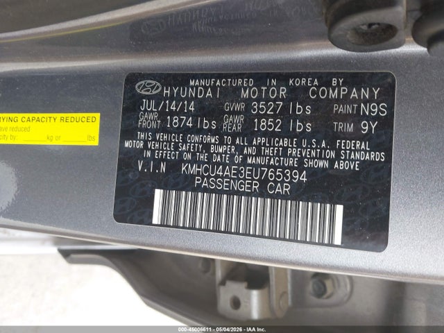 KMHCU4AE3EU765394 Hyundai ACCENT GLS