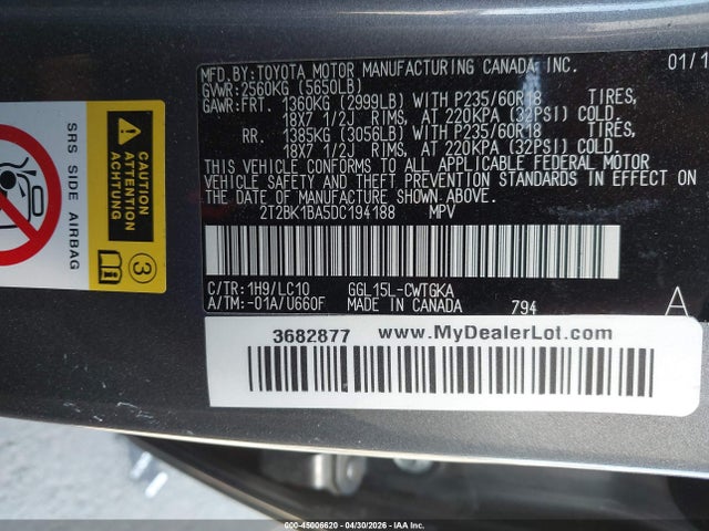 Продаж на аукціоні авто 2013 Lexus Rx 350 F Sport, vin: 2T2BK1BA5DC194188, номер лоту: 45006620