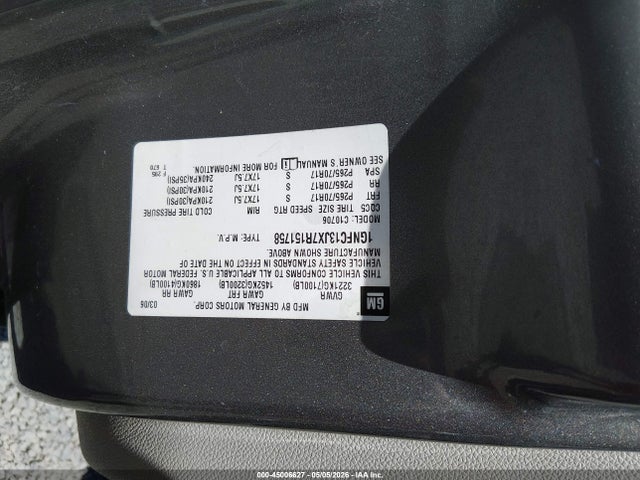 Aukcja sprzedaży 2007 Chevrolet Tahoe Lt, vin: 1GNFC13JX7R151758, numer aukcji: 45006627