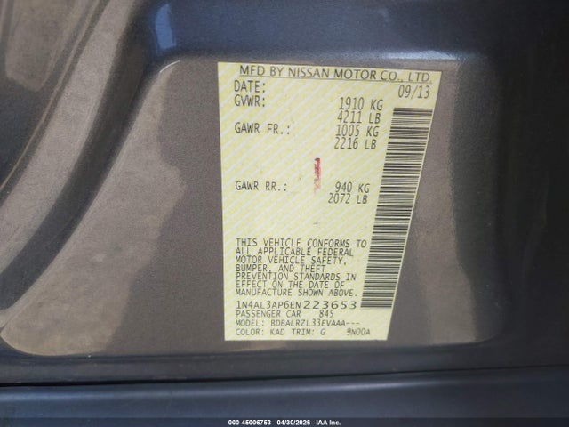 Nissan Altima 2.5 S 2014 1N4AL3AP6EN223653 Image 9