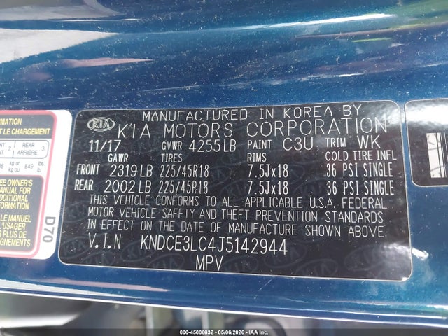 KIA Niro Touring 2018 KNDCE3LC4J5142944 Image 9