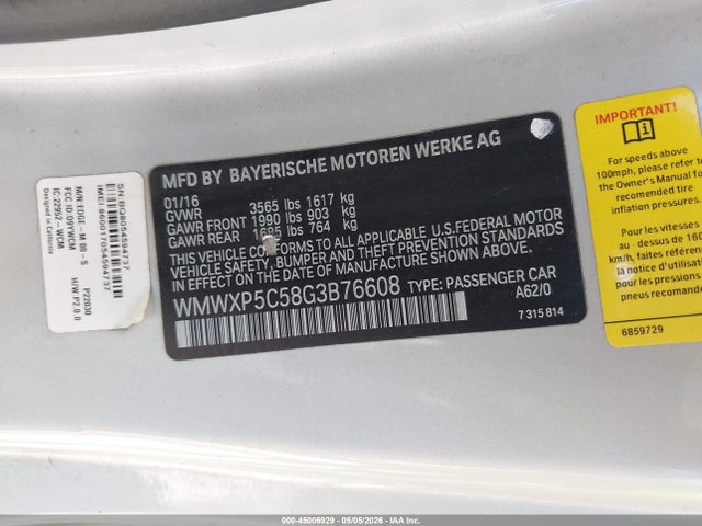 Mini Hardtop Cooper 2016 WMWXP5C58G3B76608 Image 9