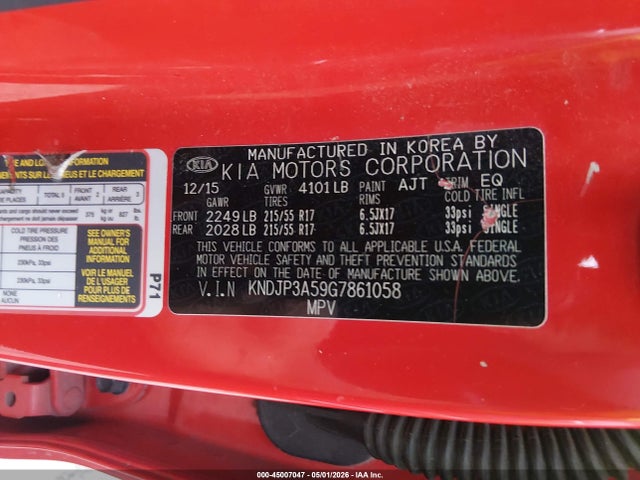 Продажа на аукционе авто 2016 Kia Soul +, vin: KNDJP3A59G7861058, номер лота: 45007047