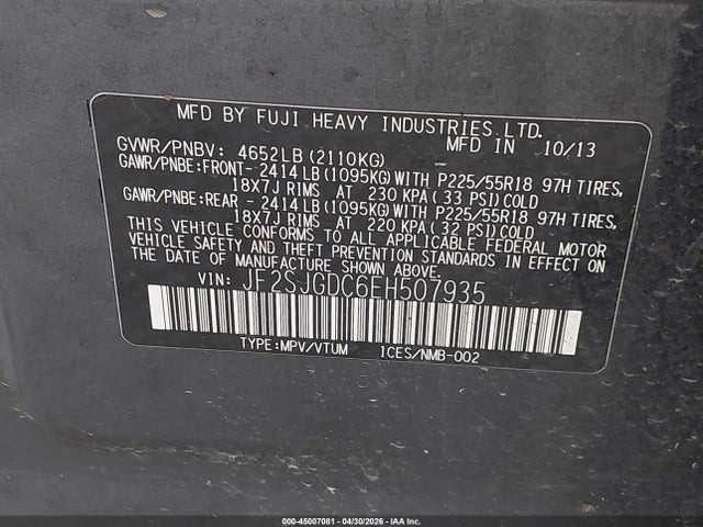 Subaru Forester 2.0xt Premium 2014 JF2SJGDC6EH507935 Image 9