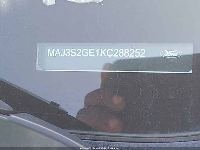 Aukcja sprzedaży 2019 Ford Ecosport Se, vin: MAJ3S2GE1KC288252, numer aukcji: 45007174