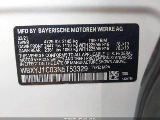 WBXYJ1C03N5T53329 BMW X2 Xdrive28i