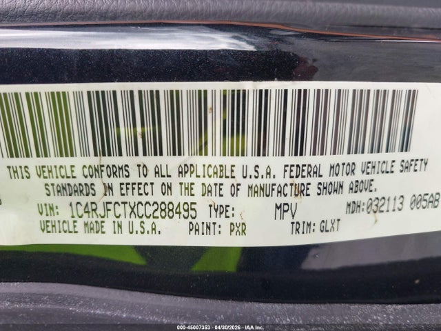 Aukcja sprzedaży 2012 Jeep Grand Cherokee Overland, vin: 1C4RJFCTXCC288495, numer aukcji: 45007353