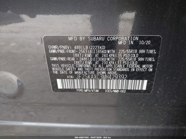 Subaru Forester Touring 2021 JF2SKAXC3MH429392 Image 9