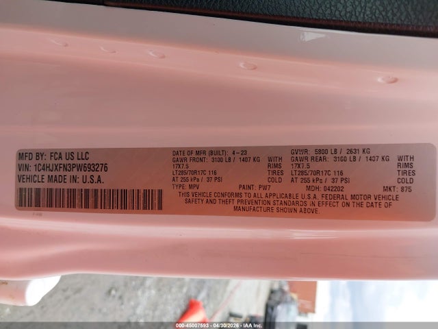 Продаж на аукціоні авто 2023 Jeep Wrangler 4-door Rubicon 4x4, vin: 1C4HJXFN3PW693276, номер лоту: 45007593