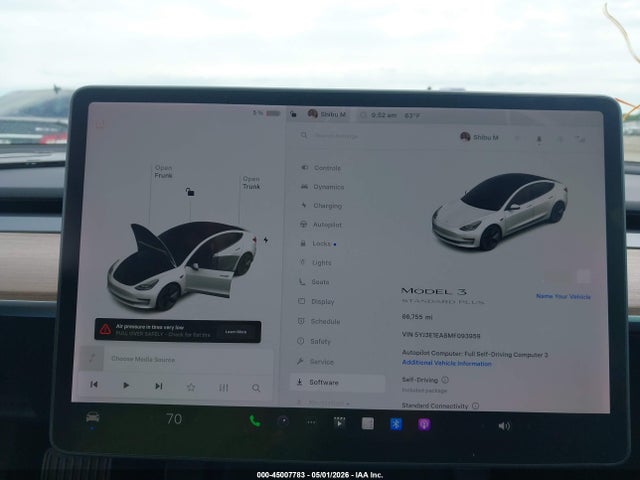 Aukcja sprzedaży 2021 Tesla Model 3 Standard Range Plus Rear-wheel Drive, vin: 5YJ3E1EA8MF093959, numer aukcji: 45007783