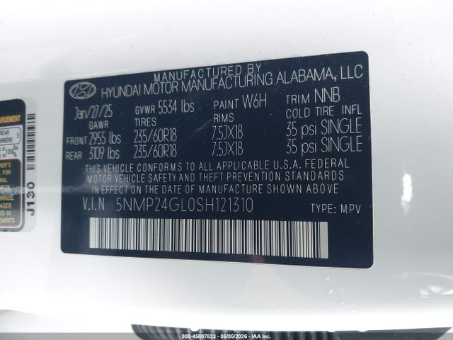 Hyundai Santa Fe Sel 2025 5NMP24GL0SH121310 Image 9