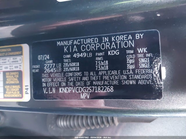 Продаж на аукціоні авто 2025 Kia Sportage Hybrid Ex, vin: KNDPVCDG2S7182268, номер лоту: 45007862