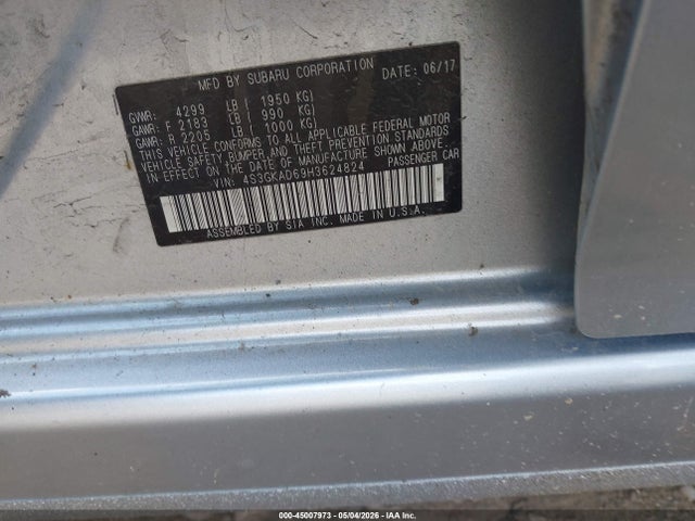 4S3GKAD69H3624824 Subaru Impreza 2.0i Premium