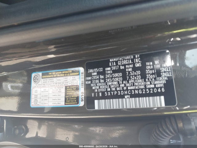KIA Telluride Ex 2022 5XYP3DHC3NG252046 Image 9