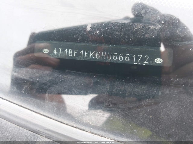 Aukcja sprzedaży 2017 Toyota Camry Se, vin: 4T1BF1FK6HU666172, numer aukcji: 45008057